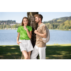Malfini ADL223 SINGLE J. Galléros női póló (almazöld, S) Malfini