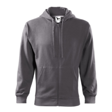 Malfini ADL410 TRENDY ZIPPER Cipzáros férfi pulóver (acélszürke, M) Malfini