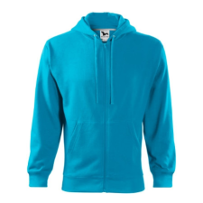 Malfini ADL410 TRENDY ZIPPER Cipzáros férfi pulóver (türkiz, L) Malfini munkaruha