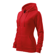 Malfini ADL411 TRENDY ZIPPER Cipzáros női pulóver (piros, S) Malfini