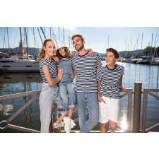 Malfini ADL803 SAILOR póló (tengerkék/fehér) Malfini XL munkaruha
