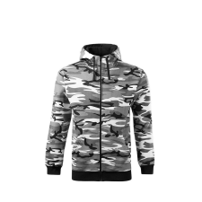 Malfini Camo Zipper cipzáras pulóver - szürke férfi pulóver, kardigán
