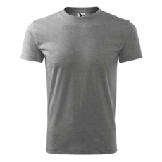 Malfini Classic New pamut póló unisex sötétszürke melírozott XL