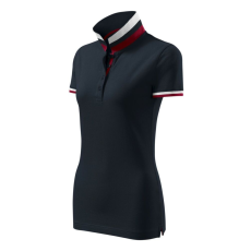 Malfini Collar Up galléros póló női szürkéskék S