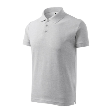 Malfini Cotton galléros póló férfi világosszürke melírozott 2XL