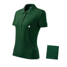 Malfini Cotton galléros póló női dark green M