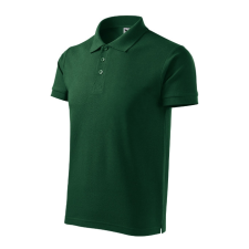 Malfini Cotton Heavy galléros póló férfi dark green M munkaruha