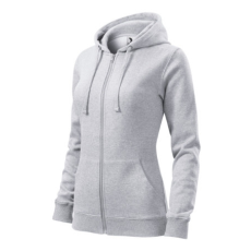 Malfini Felső női Trendy Zipper 411 világosszürke melírozott M méret
