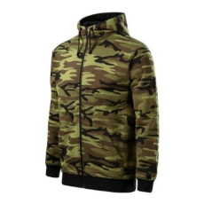 Malfini Férfi pulóver, Camo Zipper C19, Malfini M Green Camouflage