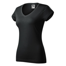 Malfini Fit V-neck póló női ébenszürke S