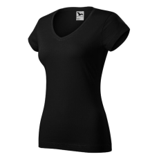 Malfini Fit V-neck póló női fekete XS