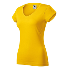 Malfini Fit V-neck póló női sárga L