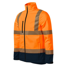 Malfini HV Drop softshell kabát unisex fluoreszkáló narancssárga 3XL láthatósági ruházat