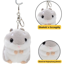 Malfini Plüss Hörcsög Kabala Kulcstartó Szürke 10Cm – 13793 ( ) plüssfigura