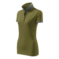 MALFINI Premium Galléros póló női Collar Up 257 avokádózöld XS méret munkaruha