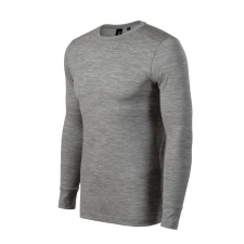 MALFINI Premium Merino Rise LS póló férfi sötétszürke melírozott XL munkaruha