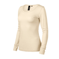 MALFINI Premium Merino Rise LS póló női mandula S