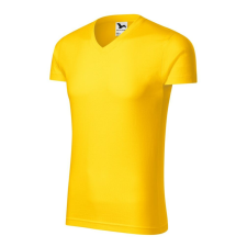 Malfini Slim Fit V-neck póló férfi sárga S munkaruha
