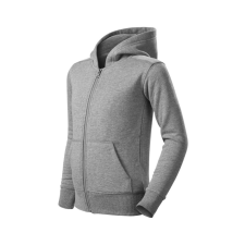 Malfini Trendy Zipper felső gyerek sötétszürke melírozott 122 cm/6 éves munkaruha