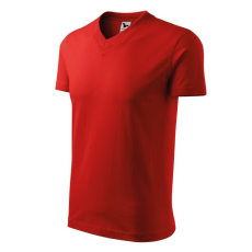Malfini V-neck póló unisex piros M