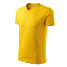 Malfini V-neck póló unisex sárga M munkaruha