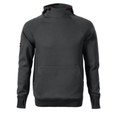 Malfini Vertex ADLW43 Kapucnis férfi pulóver (ébenszürke, 3XL)