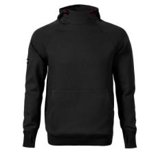 Malfini Vertex ADLW43 Kapucnis férfi pulóver (fekete, XL)