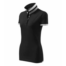 MALFINIPREMIUM 257 Malfinipremium Collar Up galléros női póló Fekete - 2XL