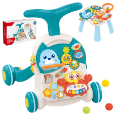 MalPlay M-Toys 2in1 Járássegítő és Tanulóasztalka hang- és fényeffekttel - kék tili toli