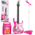 MalPlay M-Toys gyerek Gitár erősítővel és mikrofonnal #rózsaszín