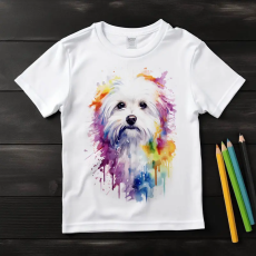  Máltai Selyemkutya póló (Gyerek)(Színes)