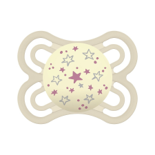 Mam Perfect Night szilikon cumi 2-6 hónap - Krém/Lila/Ezüst Csillagos cumi