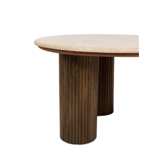  MaMaison Ragno Márvány Dohányzóasztal Mangófa Bézs bútor