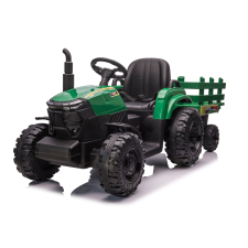 Mamido Gyermek elektromos traktor pótkocsival Forest 24V 2x200W zöld elektromos járgány