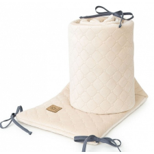 Mamo-Tato Luxus Velvet rácsvédő - homok babaágynemű, babapléd