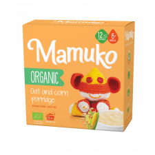 Mamuko Mamuko bio zab és kukoricadara keverék zabkása 6 hónapos kortól 200 g reform élelmiszer