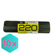  Mamuth szemeteszsák extra erős, 220L, 120x100cm, 10db/tekercs KARTON - 10 db tisztító- és takarítószer, higiénia