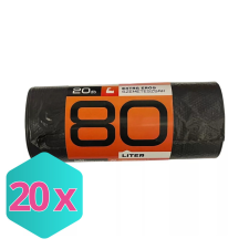  Mamuth szemeteszsák extra erős, 80L, 80x60cm, 20db/tekercs KARTON - 20 db tisztító- és takarítószer, higiénia