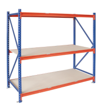 MAMUUT SHELVES Végtelen IPARI Salgó polc 3 polcos 2500 x 1825 x 800, 2700 kg-os teherbírással – alap egység üzletberendezés, dekoráció