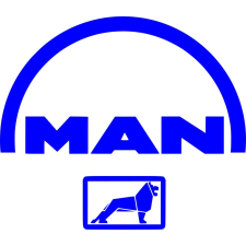 MAN logo matrica 10cm x 10cm kék autó dekoráció