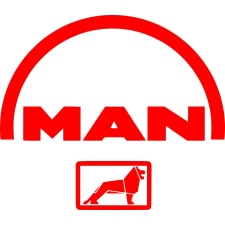  Man logo matrica 10cm x 10cm piros autó dekoráció