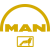 MAN logo matrica 15cm x 15cm arany
