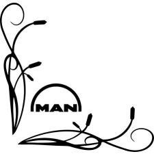  MAN oldalablak matrica fekete 30cmx30cm autó dekoráció