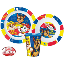  Mancs Őrjárat Pup Power étkészlet, micro műanyag szett, pohárral 260 ml babaétkészlet