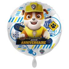 Mancs Őrjárat Rubble Joyeux Anniversaire fólia lufi 43 cm party kellék
