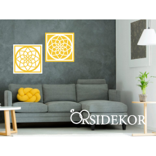 Mandala keretben modern falikép fából ajándéktárgy