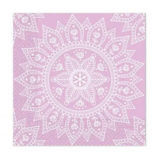 Mandala Purple White szalvéta 20 db-os, 33x33 cm FSC papírárú, csomagoló és tárolóeszköz