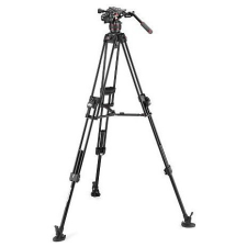 Manfrotto Nitrotech 608 fej + 645 Fast Alu állvány, középterp. Ikerláb (MVK608TWINFA) fotó állvány