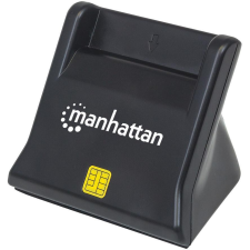 MANHATTAN 102025 chipkártya olvasó Beltéri USB USB 2.0 Fekete (102025) kártyaolvasó