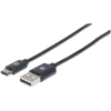 MANHATTAN 354936 USB kábel 3 M USB 2.0 USB C USB A Fekete (354936)